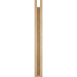 Ekena Millwork - BKTUR0352X22X34THR05RCPR - Timberthane Faux Wood Thorton Style Bracket w/ Offset Brace, Block Ends, 3 1/2"W x 22"D x 34"H, Primed Tan