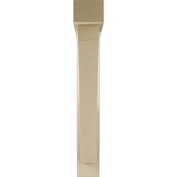 Ekena Millwork - BKTUR0352X24X24THR05RCPR - Timberthane Faux Wood Thorton Style Bracket w/ Offset Brace, Block Ends, 3 1/2"W x 24"D x 24"H, Primed Tan