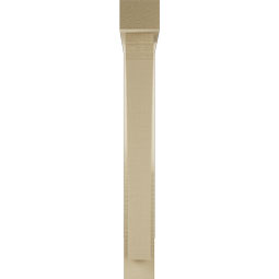 Ekena Millwork - BKTUR0352X24X28THR05RCPR - Timberthane Faux Wood Thorton Style Bracket w/ Offset Brace, Block Ends, 3 1/2"W x 24"D x 28"H, Primed Tan