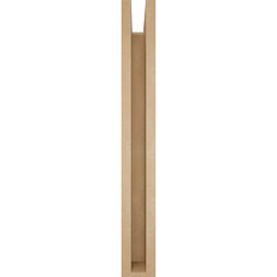 Ekena Millwork - BKTUR0352X24X28THR05RCPR - Timberthane Faux Wood Thorton Style Bracket w/ Offset Brace, Block Ends, 3 1/2"W x 24"D x 28"H, Primed Tan