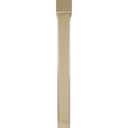 Ekena Millwork - BKTUR0352X24X32THR05RCPR - Timberthane Faux Wood Thorton Style Bracket w/ Offset Brace, Block Ends, 3 1/2"W x 24"D x 32"H, Primed Tan