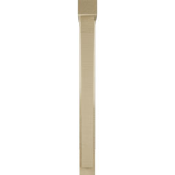 Ekena Millwork - BKTUR0352X24X36THR05RCPR - Timberthane Faux Wood Thorton Style Bracket w/ Offset Brace, Block Ends, 3 1/2"W x 24"D x 36"H, Primed Tan