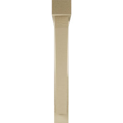 Ekena Millwork - BKTUR0352X26X26THR05RCPR - Timberthane Faux Wood Thorton Style Bracket w/ Offset Brace, Block Ends, 3 1/2"W x 26"D x 26"H, Primed Tan