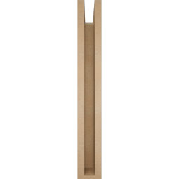Ekena Millwork - BKTUR0352X26X26THR05RCPR - Timberthane Faux Wood Thorton Style Bracket w/ Offset Brace, Block Ends, 3 1/2"W x 26"D x 26"H, Primed Tan