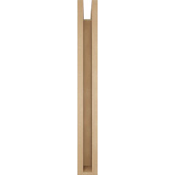 Ekena Millwork - BKTUR0352X26X30THR05RCPR - Timberthane Faux Wood Thorton Style Bracket w/ Offset Brace, Block Ends, 3 1/2"W x 26"D x 30"H, Primed Tan