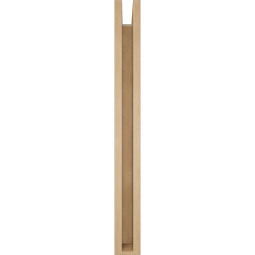 Ekena Millwork - BKTUR0352X26X34THR05RCPR - Timberthane Faux Wood Thorton Style Bracket w/ Offset Brace, Block Ends, 3 1/2"W x 26"D x 34"H, Primed Tan