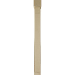 Ekena Millwork - BKTUR0352X26X38THR05RCPR - Timberthane Faux Wood Thorton Style Bracket w/ Offset Brace, Block Ends, 3 1/2"W x 26"D x 38"H, Primed Tan