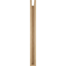 Ekena Millwork - BKTUR0352X26X38THR05RCPR - Timberthane Faux Wood Thorton Style Bracket w/ Offset Brace, Block Ends, 3 1/2"W x 26"D x 38"H, Primed Tan