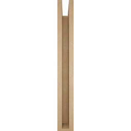 Ekena Millwork - BKTUR0352X28X28THR05RCPR - Timberthane Faux Wood Thorton Style Bracket w/ Offset Brace, Block Ends, 3 1/2"W x 28"D x 28"H, Primed Tan