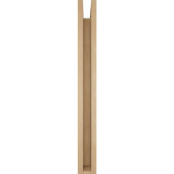 Ekena Millwork - BKTUR0352X28X32THR05RCPR - Timberthane Faux Wood Thorton Style Bracket w/ Offset Brace, Block Ends, 3 1/2"W x 28"D x 32"H, Primed Tan
