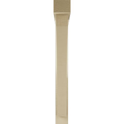 Ekena Millwork - BKTUR0352X30X30THR05RCPR - Timberthane Faux Wood Thorton Style Bracket w/ Offset Brace, Block Ends, 3 1/2"W x 30"D x 30"H, Primed Tan