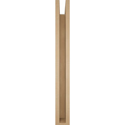 Ekena Millwork - BKTUR0352X30X30THR05RCPR - Timberthane Faux Wood Thorton Style Bracket w/ Offset Brace, Block Ends, 3 1/2"W x 30"D x 30"H, Primed Tan