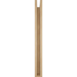 Ekena Millwork - BKTUR0352X30X36THR05RCPR - Timberthane Faux Wood Thorton Style Bracket w/ Offset Brace, Block Ends, 3 1/2"W x 30"D x 36"H, Primed Tan