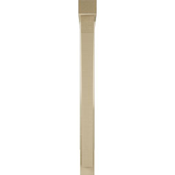 Ekena Millwork - BKTUR0352X30X38THR05RCPR - Timberthane Faux Wood Thorton Style Bracket w/ Offset Brace, Block Ends, 3 1/2"W x 30"D x 38"H, Primed Tan