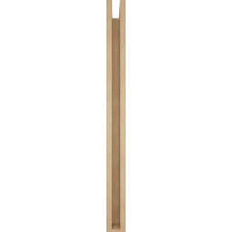 Ekena Millwork - BKTUR0352X30X42THR05RCPR - Timberthane Faux Wood Thorton Style Bracket w/ Offset Brace, Block Ends, 3 1/2"W x 30"D x 42"H, Primed Tan