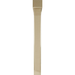 Ekena Millwork - BKTUR0352X32X32THR05RCPR - Timberthane Faux Wood Thorton Style Bracket w/ Offset Brace, Block Ends, 3 1/2"W x 32"D x 32"H, Primed Tan