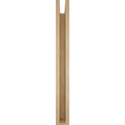Ekena Millwork - BKTUR0352X32X32THR05RCPR - Timberthane Faux Wood Thorton Style Bracket w/ Offset Brace, Block Ends, 3 1/2"W x 32"D x 32"H, Primed Tan