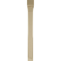 Ekena Millwork - BKTUR0352X32X36THR05RCPR - Timberthane Faux Wood Thorton Style Bracket w/ Offset Brace, Block Ends, 3 1/2"W x 32"D x 36"H, Primed Tan