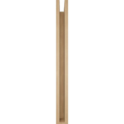 Ekena Millwork - BKTUR0352X32X36THR05RCPR - Timberthane Faux Wood Thorton Style Bracket w/ Offset Brace, Block Ends, 3 1/2"W x 32"D x 36"H, Primed Tan