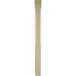 Ekena Millwork - BKTUR0352X32X44THR05RCPR - Timberthane Faux Wood Thorton Style Bracket w/ Offset Brace, Block Ends, 3 1/2"W x 32"D x 44"H, Primed Tan