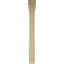 Ekena Millwork - BKTUR0352X34X34THR05RCPR - Timberthane Faux Wood Thorton Style Bracket w/ Offset Brace, Block Ends, 3 1/2"W x 34"D x 34"H, Primed Tan