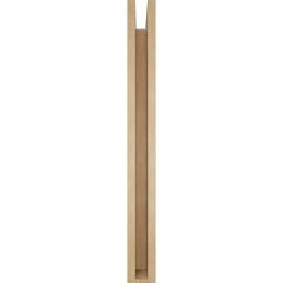 Ekena Millwork - BKTUR0352X34X34THR05RCPR - Timberthane Faux Wood Thorton Style Bracket w/ Offset Brace, Block Ends, 3 1/2"W x 34"D x 34"H, Primed Tan