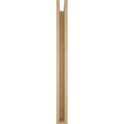 Ekena Millwork - BKTUR0352X34X38THR05RCPR - Timberthane Faux Wood Thorton Style Bracket w/ Offset Brace, Block Ends, 3 1/2"W x 34"D x 38"H, Primed Tan