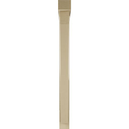 Ekena Millwork - BKTUR0352X34X40THR05RCPR - Timberthane Faux Wood Thorton Style Bracket w/ Offset Brace, Block Ends, 3 1/2"W x 34"D x 40"H, Primed Tan