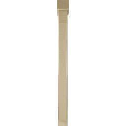 Ekena Millwork - BKTUR0352X34X42THR05RCPR - Timberthane Faux Wood Thorton Style Bracket w/ Offset Brace, Block Ends, 3 1/2"W x 34"D x 42"H, Primed Tan