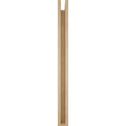 Ekena Millwork - BKTUR0352X34X42THR05RCPR - Timberthane Faux Wood Thorton Style Bracket w/ Offset Brace, Block Ends, 3 1/2"W x 34"D x 42"H, Primed Tan
