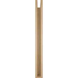 Ekena Millwork - BKTUR0352X36X36THR05RCPR - Timberthane Faux Wood Thorton Style Bracket w/ Offset Brace, Block Ends, 3 1/2"W x 36"D x 36"H, Primed Tan