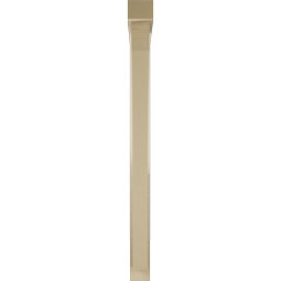 Ekena Millwork - BKTUR0352X36X44THR05RCPR - Timberthane Faux Wood Thorton Style Bracket w/ Offset Brace, Block Ends, 3 1/2"W x 36"D x 44"H, Primed Tan