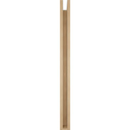 Ekena Millwork - BKTUR0352X36X44THR05RCPR - Timberthane Faux Wood Thorton Style Bracket w/ Offset Brace, Block Ends, 3 1/2"W x 36"D x 44"H, Primed Tan