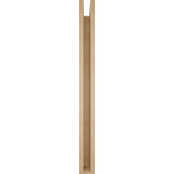 Ekena Millwork - BKTUR0352X38X38THR05RCPR - Timberthane Faux Wood Thorton Style Bracket w/ Offset Brace, Block Ends, 3 1/2"W x 38"D x 38"H, Primed Tan