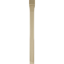 Ekena Millwork - BKTUR0352X38X44THR05RCPR - Timberthane Faux Wood Thorton Style Bracket w/ Offset Brace, Block Ends, 3 1/2"W x 38"D x 44"H, Primed Tan
