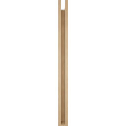 Ekena Millwork - BKTUR0352X38X44THR05RCPR - Timberthane Faux Wood Thorton Style Bracket w/ Offset Brace, Block Ends, 3 1/2"W x 38"D x 44"H, Primed Tan