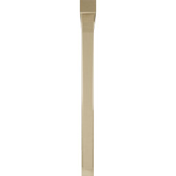 Ekena Millwork - BKTUR0352X40X44THR05RCPR - Timberthane Faux Wood Thorton Style Bracket w/ Offset Brace, Block Ends, 3 1/2"W x 40"D x 44"H, Primed Tan