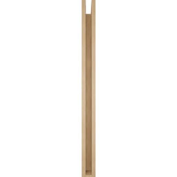 Ekena Millwork - BKTUR0352X40X44THR05RCPR - Timberthane Faux Wood Thorton Style Bracket w/ Offset Brace, Block Ends, 3 1/2"W x 40"D x 44"H, Primed Tan