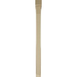 Ekena Millwork - BKTUR0352X42X48THR05RCPR - Timberthane Faux Wood Thorton Style Bracket w/ Offset Brace, Block Ends, 3 1/2"W x 42"D x 48"H, Primed Tan