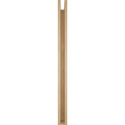 Ekena Millwork - BKTUR0352X46X46THR05RCPR - Timberthane Faux Wood Thorton Style Bracket w/ Offset Brace, Block Ends, 3 1/2"W x 46"D x 46"H, Primed Tan