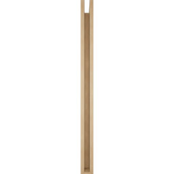 Ekena Millwork - BKTUR0352X48X48THR05RCPR - Timberthane Faux Wood Thorton Style Bracket w/ Offset Brace, Block Ends, 3 1/2"W x 48"D x 48"H, Primed Tan