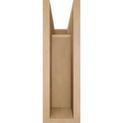 Ekena Millwork - BKTUR0554X14X18THR05RCPR - Timberthane Faux Wood Thorton Style Bracket w/ Offset Brace, Block Ends, 5 1/2"W x 14"D x 18"H, Primed Tan