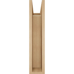 Ekena Millwork - BKTUR0554X14X26THR05RCPR - Timberthane Faux Wood Thorton Style Bracket w/ Offset Brace, Block Ends, 5 1/2"W x 14"D x 26"H, Primed Tan