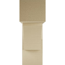 Ekena Millwork - BKTUR0554X16X16THR05RCPR - Timberthane Faux Wood Thorton Style Bracket w/ Offset Brace, Block Ends, 5 1/2"W x 16"D x 16"H, Primed Tan