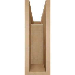 Ekena Millwork - BKTUR0554X16X16THR05RCPR - Timberthane Faux Wood Thorton Style Bracket w/ Offset Brace, Block Ends, 5 1/2"W x 16"D x 16"H, Primed Tan