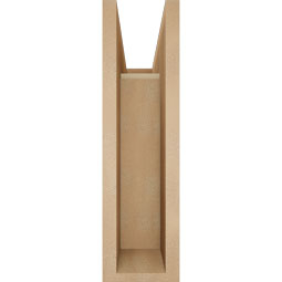 Ekena Millwork - BKTUR0554X16X20THR05RCPR - Timberthane Faux Wood Thorton Style Bracket w/ Offset Brace, Block Ends, 5 1/2"W x 16"D x 20"H, Primed Tan