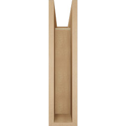 Ekena Millwork - BKTUR0554X16X24THR05RCPR - Timberthane Faux Wood Thorton Style Bracket w/ Offset Brace, Block Ends, 5 1/2"W x 16"D x 24"H, Primed Tan