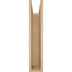 Ekena Millwork - BKTUR0554X16X28THR05RCPR - Timberthane Faux Wood Thorton Style Bracket w/ Offset Brace, Block Ends, 5 1/2"W x 16"D x 28"H, Primed Tan
