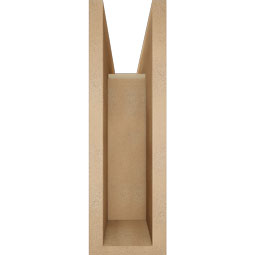 Ekena Millwork - BKTUR0554X18X18THR05RCPR - Timberthane Faux Wood Thorton Style Bracket w/ Offset Brace, Block Ends, 5 1/2"W x 18"D x 18"H, Primed Tan