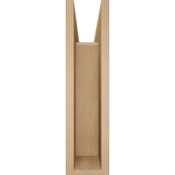 Ekena Millwork - BKTUR0554X18X22THR05RCPR - Timberthane Faux Wood Thorton Style Bracket w/ Offset Brace, Block Ends, 5 1/2"W x 18"D x 22"H, Primed Tan
